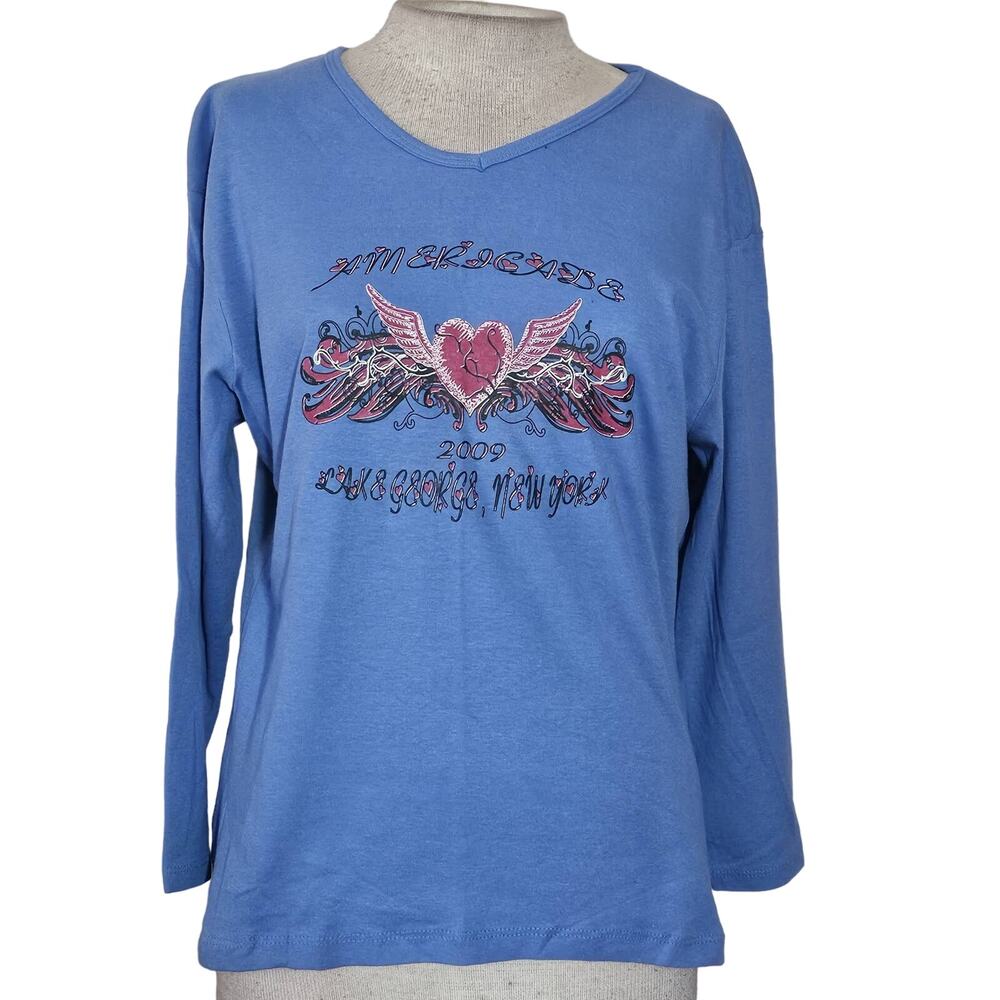 Blue 2009 Americade Lake George Long Sleeve Tee Size 2XL